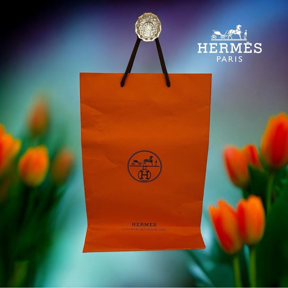 Hermès Paris Orange Shopping Bag NEW